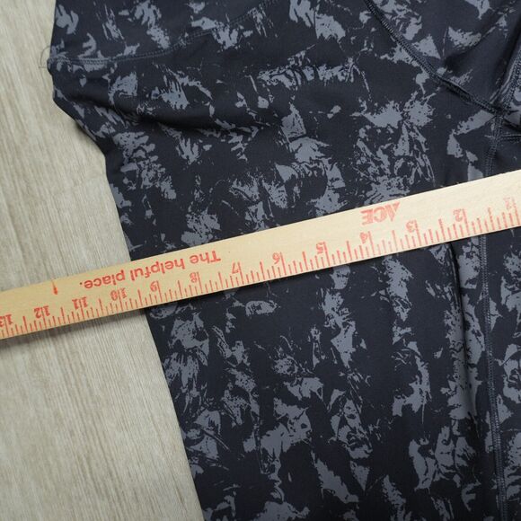 Nike Dri-FIT One High Waisted Print Leggings Black Gray Womens M Cropped Pocket - Picture 7 of 10